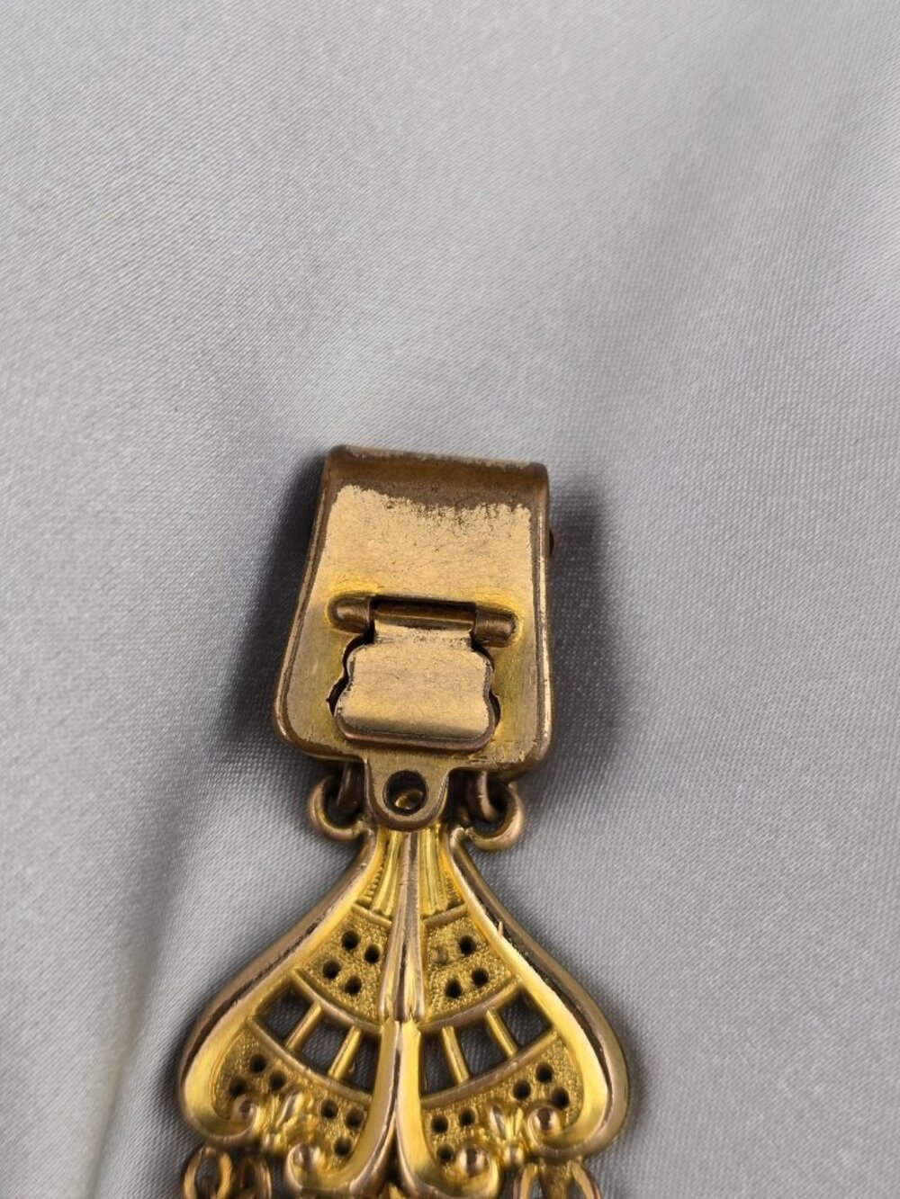 Antique Gold Filled Watch Fob With Ornate Chain & Engraved Details 1912 - Picture 8 of 10